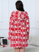 1950s Winter Print Plush Hooded Robe - vintage fashion, retro style