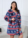 1950s Winter Print Plush Hooded Robe - vintage fashion, retro style