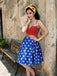 1950s Wonder Woman Star Print Swing Party Dress, vintage dress, retro fashion, rockabilly, pin-up fashion - vintage inspired fashion