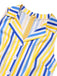 1950s Yellow White Blue Striped Lapel Romper, vintage romper, retro jumpsuit - perfect for women who love vintage and retro fashion