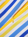 1950s Yellow White Blue Striped Lapel Romper, vintage romper, retro jumpsuit - perfect for women who love vintage and retro fashion