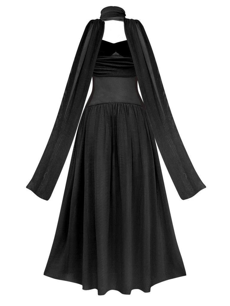 1950s Strapless Halter Neck Dress, vintage dress, retro fashion, rockabilly, pin-up fashion - perfect for women who love vintage and retro fashion
