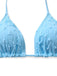 3PCS Sky Blue 1960s Triangle Bikini & Tie Shorts Set - vintage fashion, retro style