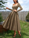 1960s Backless Lace-Up Pleated Midi Dress - vintage dress, retro fashion