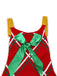 1960s Bow Christmas Plaid Patchwork Jumpsuit - vintage jumpsuit, retro fashion