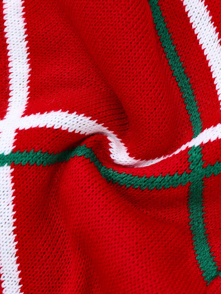1960s Bow Christmas Plaid Patchwork Jumpsuit - vintage jumpsuit, retro fashion