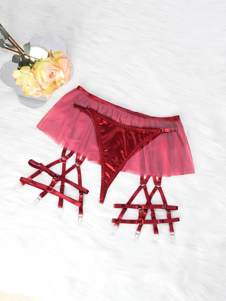 1960s Bow Mesh Patchwork Pajamas Set - vintage fashion, retro style