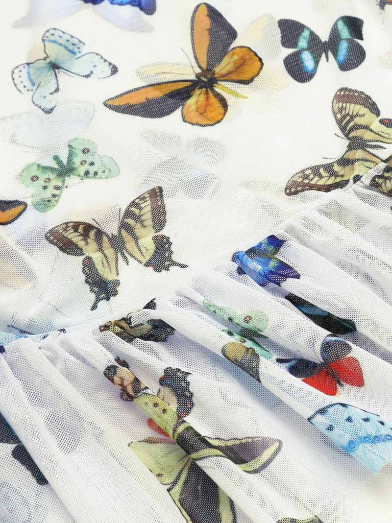 1960s Butterflies Strap One-piece Swimsuit & Cover-up Skirt: timeless style reimagined