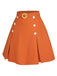 This 1960s Button Solid Belted Skirt spins 1960s stories with every step