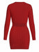 1960s Cable Knit Long Sleeves Dress - vintage dress, retro fashion