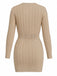 1960s Cable Knit Long Sleeves Dress - vintage dress, retro fashion
