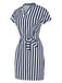 1960s Cap Sleeve Vertical Stripe Pencil Dress, vintage dress, retro fashion - perfect for women who love vintage and retro fashion