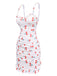 1960s Red Cherry Ruffled Hem Straps Nightgown, vintage fashion, retro style - perfect for women who love vintage and retro fashion
