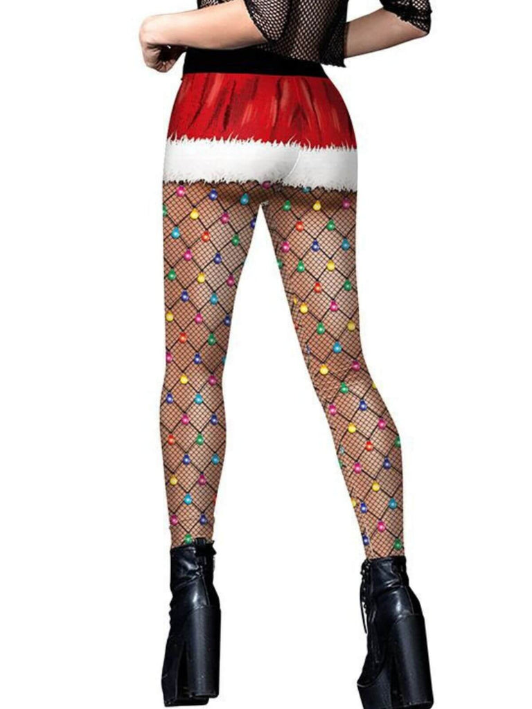 1960s Christmas Fishnet Stocking Leggings: timeless style reimagined
