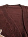 1960s Christmas Gingerbread Cropped Sweater Cardigan - vintage fashion, retro style