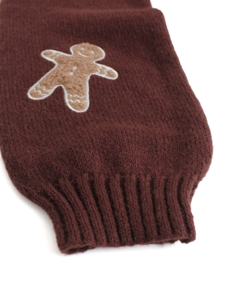 1960s Christmas Gingerbread Cropped Sweater Cardigan - vintage fashion, retro style