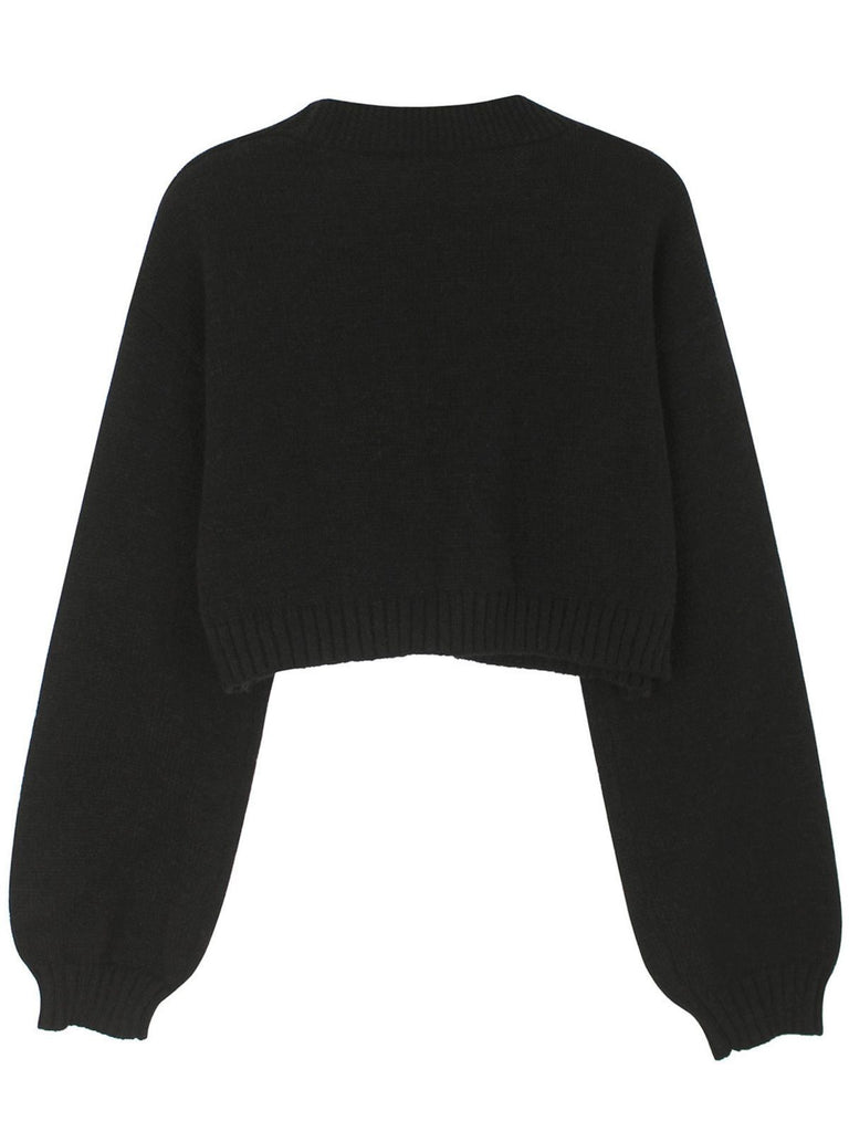 1960s Christmas Gingerbread Cropped Sweater Cardigan - vintage fashion, retro style