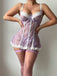 1960s Corset Lace Patchwork Slip Sleepwear - vintage nightgown, retro sleepwear