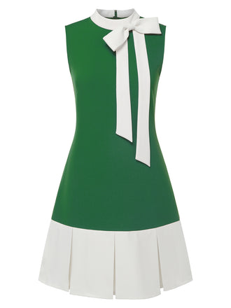 1960s Crew Bowknot Sleeveless Dress: beautiful vintage dress, retro fashion, elegant style with timeless appeal