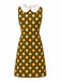 Orange 1960s Daisy Peter Pan Collar Dress, vintage dress, retro fashion - perfect for women who love vintage and retro fashion