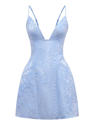 1960s Deep V Floral Lace Bow Strap Dress - vintage dress, retro fashion