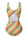 1960s Diagonal Stripe Cutout One-Piece Swimsuit — because 1960s glamour never goes out of style
