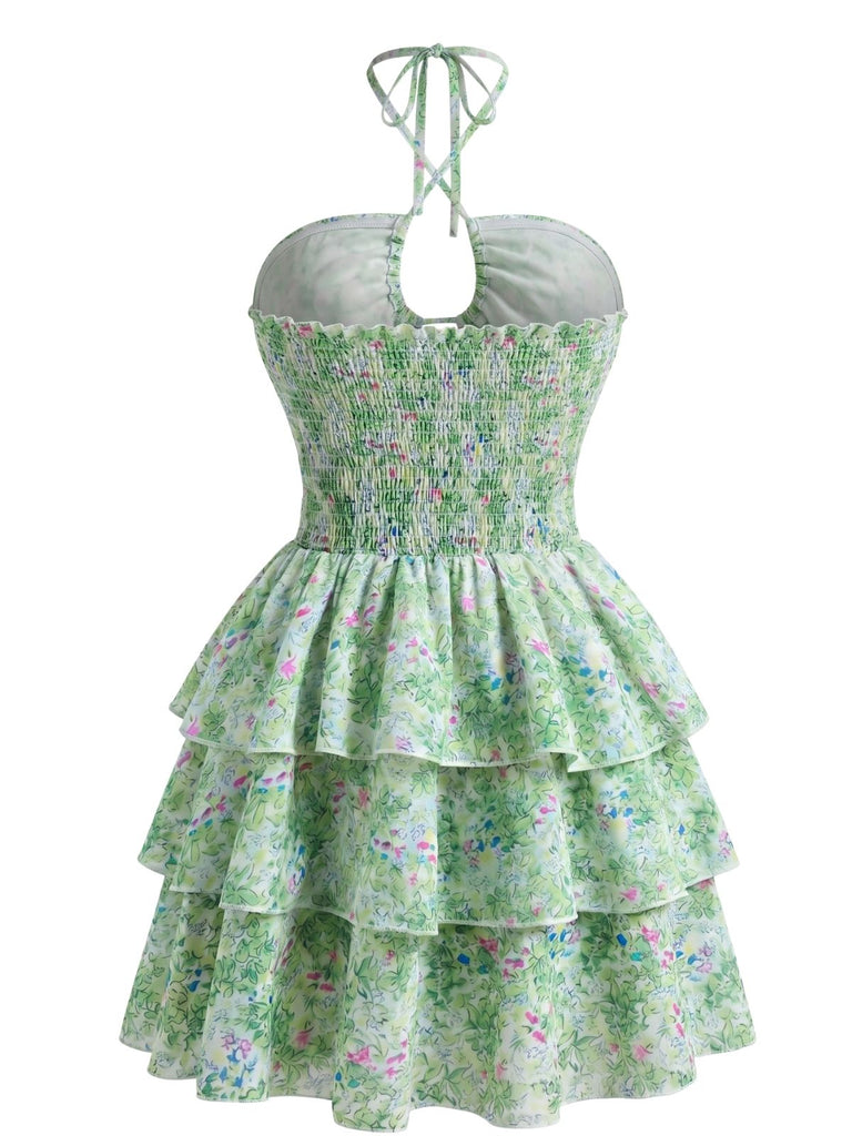 1960s-Ditsy-Floral-Cut-Out-Umbrella-Dress, vintage, retro, dress