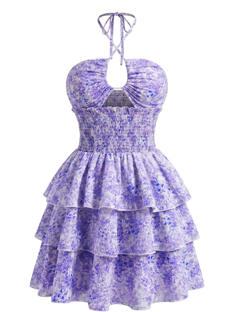 1960s-Ditsy-Floral-Cut-Out-Umbrella-Dress, vintage, retro, dress