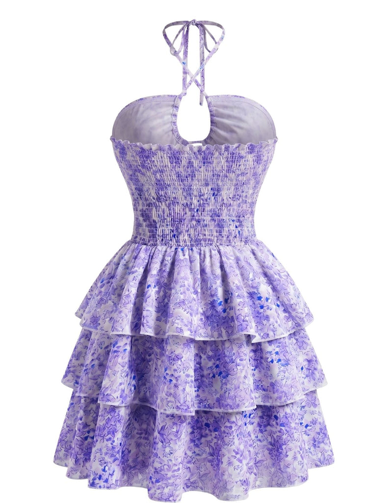 1960s-Ditsy-Floral-Cut-Out-Umbrella-Dress, vintage, retro, dress