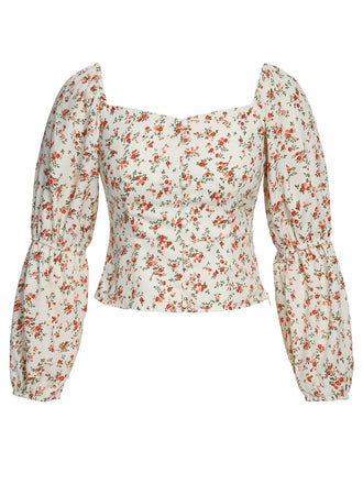 1960s Ditsy Floral Square Neck Blouse, vintage top, retro blouse - perfect for women who love vintage and retro fashion