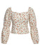 1960s Ditsy Floral Square Neck Blouse, vintage top, retro blouse - perfect for women who love vintage and retro fashion
