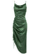 1960s Drawstring Spaghetti Strap Pencil Dress: timeless style reimagined