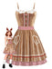 Brown 1960s Gingerbread Heart Stripe Velvet Strap Dress - vintage dress, retro fashion