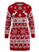 1960s Christmas Reindeer Snowflake Jacquard Knit Dress - vintage dress, retro fashion