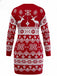 1960s Christmas Reindeer Snowflake Jacquard Knit Dress - vintage dress, retro fashion