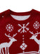 1960s Christmas Reindeer Snowflake Jacquard Knit Dress - vintage dress, retro fashion