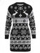 1960s Christmas Reindeer Snowflake Jacquard Knit Dress - vintage dress, retro fashion
