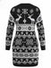 1960s Christmas Reindeer Snowflake Jacquard Knit Dress - vintage dress, retro fashion