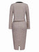 2PCS Beige 1960s Knitted Straps Pencil Dress & Short Coat - vintage dress, retro fashion