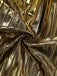 Gold 1960s Metallic Pleated Cutout Party Strap Dress - vintage dress, retro fashion, glamorous gold