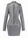 Silver 1960s Sparkly Square Sequin Mock Neck Mini Dress - vintage dress, retro fashion