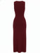 1960s Solid Sleeveless Single-Breasted Knitted Dress - vintage dress, retro fashion