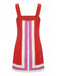 1960s Square Neck Geometric Colorblock Sleeveless Shift Mini Dress - vintage dress, retro fashion