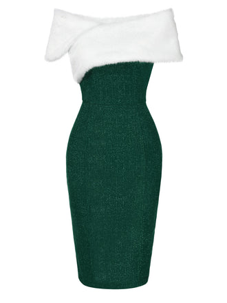 1960s Faux Fur Off-Shoulder Dress — the kind of 1960s dress that makes strangers smile