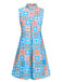 & 1960s Floral Stand Collar Dress — the kind of 1960s dress that makes strangers smile