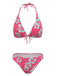 1960s Floral Tropical Bikini Set | vintage swimwear, retro swimsuit, pin-up style - perfect for retro fashion enthusiasts