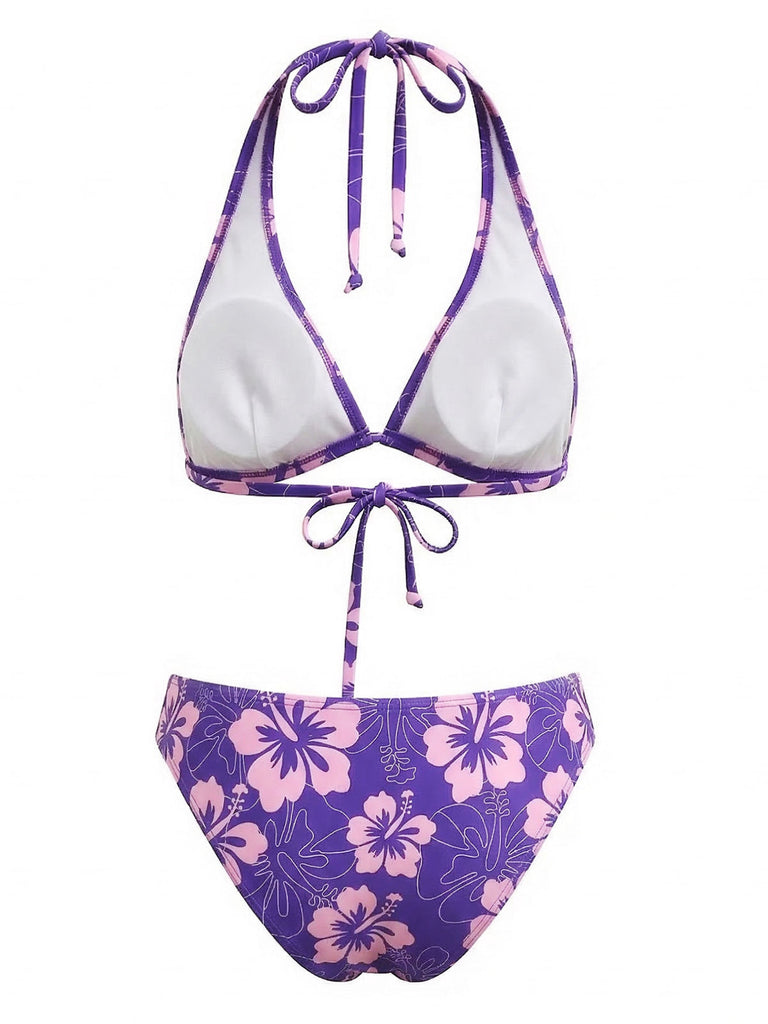 1960s Floral Tropical Bikini Set - vintage swimwear, retro swimsuit, pin-up style for vintage lovers