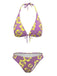 1960s Floral Tropical Bikini Set: beautiful vintage swimwear, retro swimsuit, pin-up style with timeless appeal
