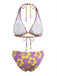 1960s Floral Tropical Bikini Set | vintage swimwear, retro swimsuit, pin-up style - perfect for retro fashion enthusiasts