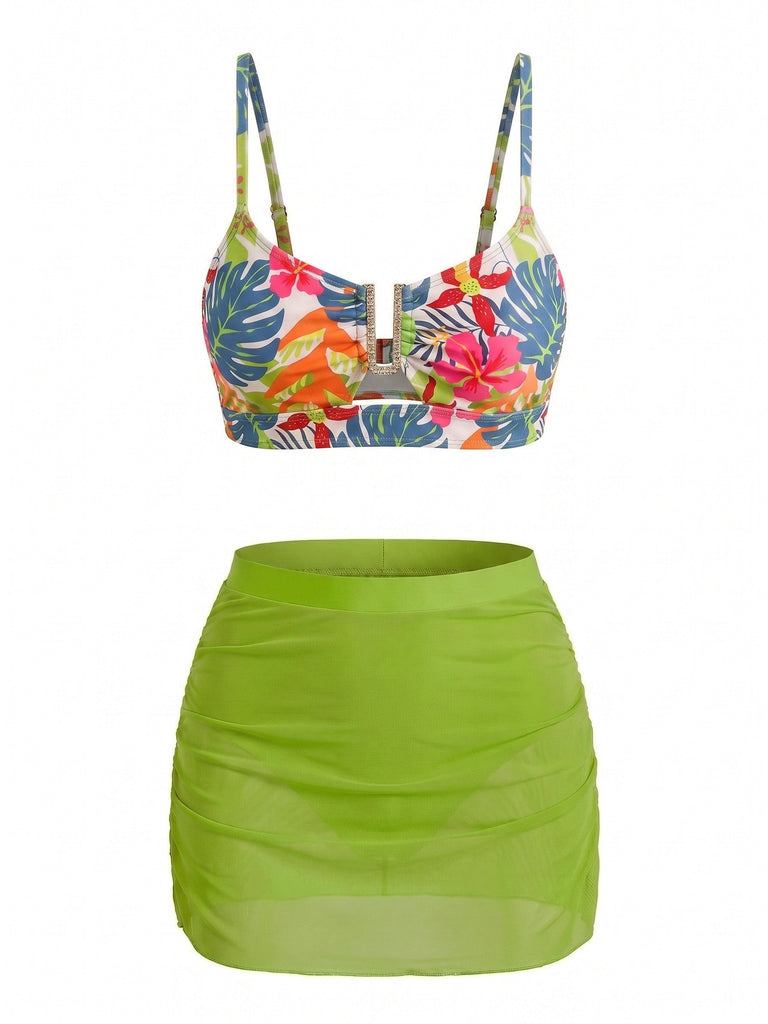 Blue 1940s High Waist Bikini Set, vintage swimsuit, pin-up swimwear - perfect for women who love vintage and retro fashion
